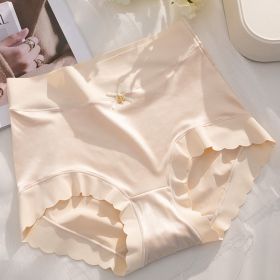 Satin Seamless Ice Silk Underwear (Option: Skin Color-M)