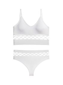 Women's Hollow Underwear Suit (Option: White-M)