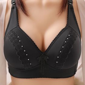 Anti-sagging Accessory Breast Push Up Bra Women's Underwear (Option: 44to100C-Black)