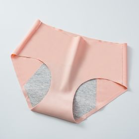 Front And Rear Anti-side Leakage Large Size Waist Protection Physiological Underwear (Option: Pink-M)