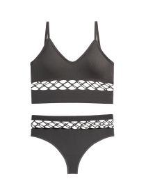 Women's Hollow Underwear Suit (Option: Gray-M)