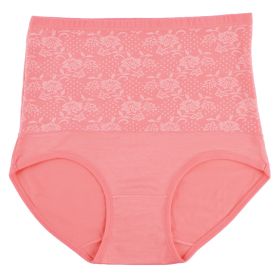 Women's High Waist Belly Contracting Modal Underwear (Option: Bright Pink-1.8feet to 2.4feet)