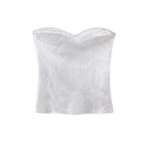 Women's Underwear-style Knitted Top (Option: White-XS)