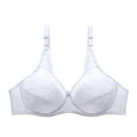 Plus Size Ultra-thin Mold Cup Cotton Bra (Option: White-85D)