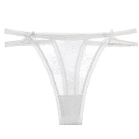 Thin Breathable T-back Underwear For Women (Option: White-S)