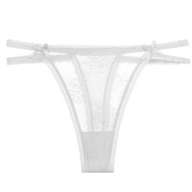 Thin Breathable T-back Underwear For Women (Option: White-M)