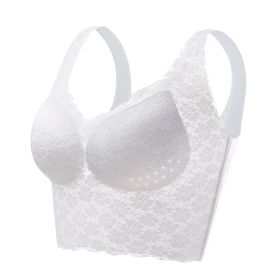 Summer No Steel Ring Gathered Without Trace Beauty Back Underwear Vest Style (Option: White-XL)